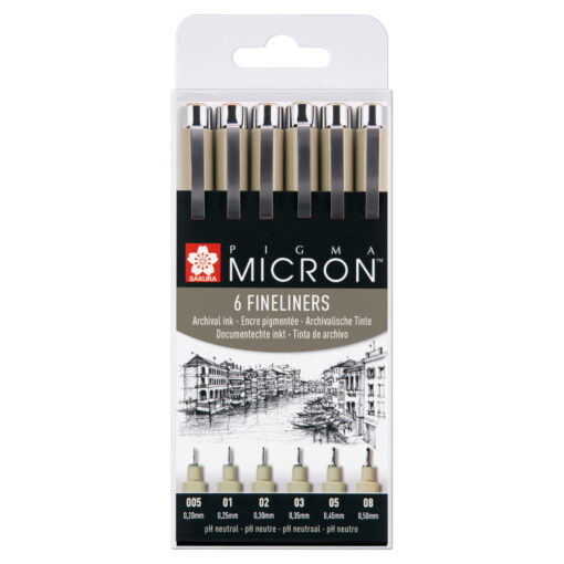 Liner Sakura Pigma Micron - Set 6 Linere