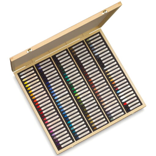 Set 120 pasteluri grase Sennelier in caseta din lemn