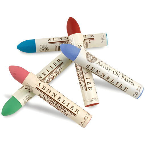 Set 36 pasteluri grase Sennelier in caseta din lemn