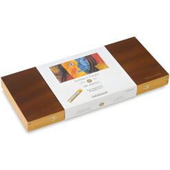 Set 50 pasteluri grase Sennelier in caseta din lemn