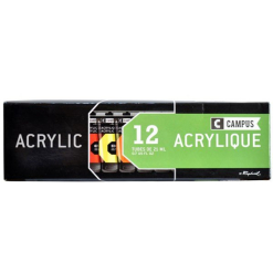 Set 12 culori acrilice campus 21 ml.