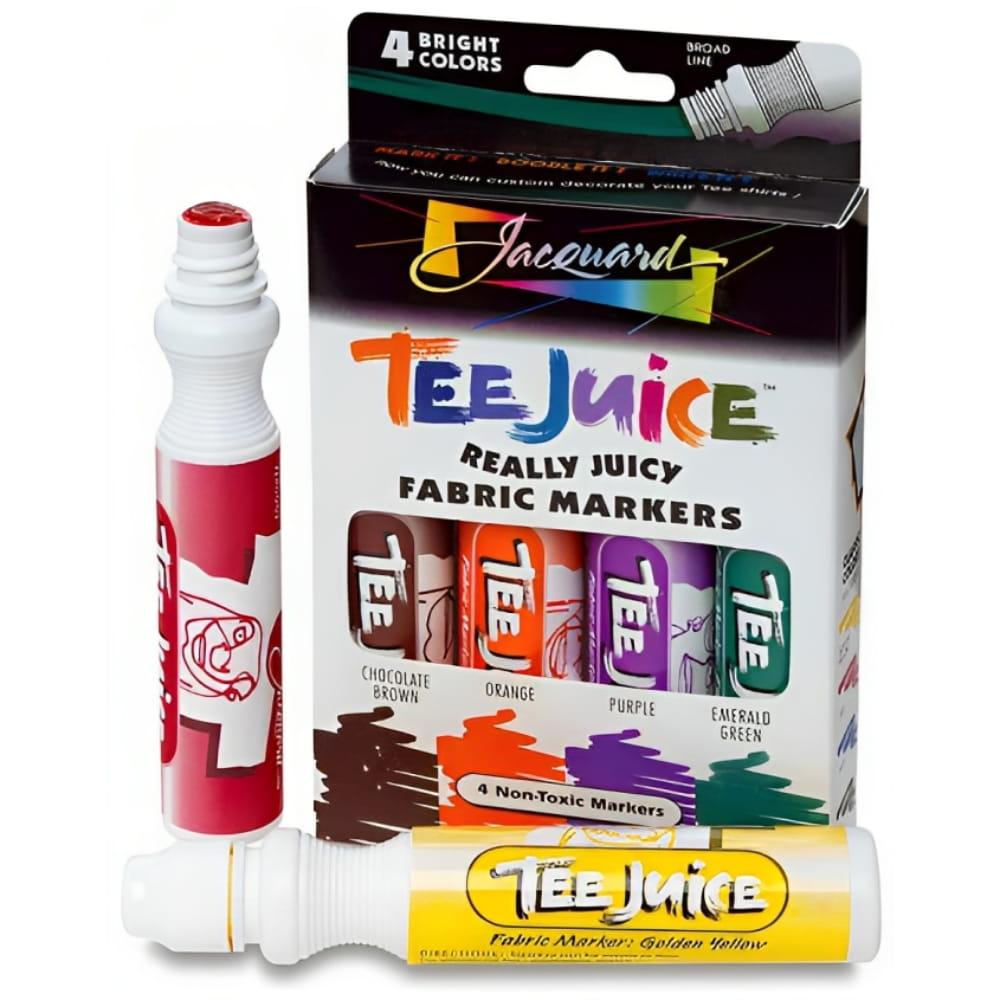 Set 4 markere textile Tee Juice Bright