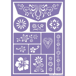 Sablon pictura pe fata - Flowers