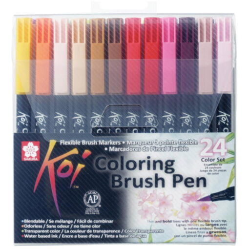 Seturi Carioci Sakura Koi Color Brush - Set 24 Carioci