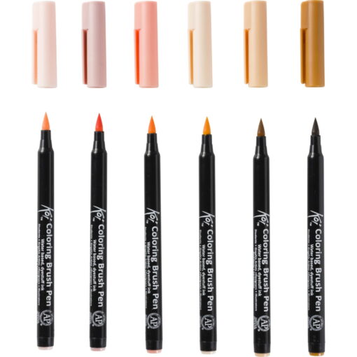 Set carioci tip pensula Sakura Manga Koi Color Brush 6