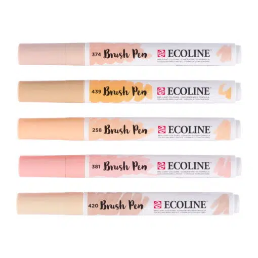 Set carioci Ecoline Brushpen x 5 Beige pink