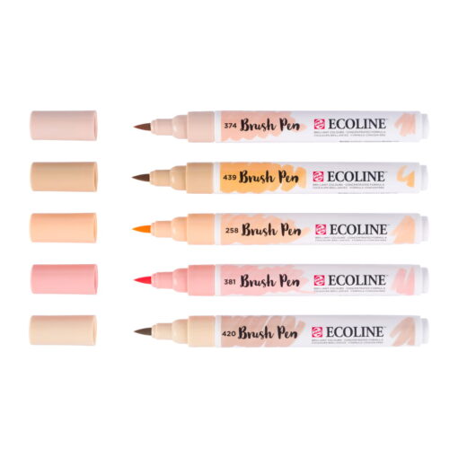 Set carioci Ecoline Brushpen x 5 Beige pink