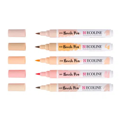 Set carioci Ecoline Brushpen x 5 Beige pink