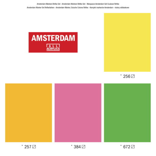Set markere acrilice Amsterdam M Reflex Set