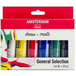 Set culori acrilice Amsterdam 20 ml x 6 General Selection