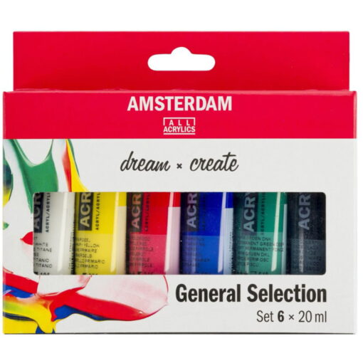 Set culori acrilice Amsterdam 20 ml x 6 General Selection