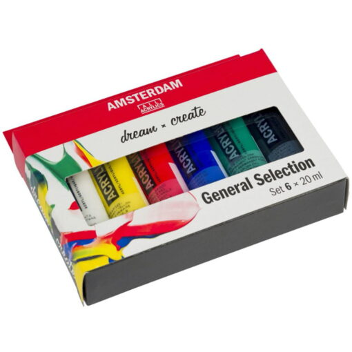Set culori acrilice Amsterdam 20 ml x 6 General Selection