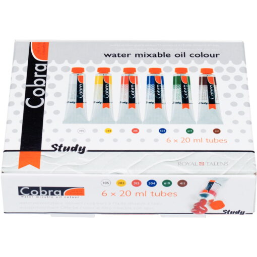 Set culori ulei Cobra Study 6 x 20 ml.