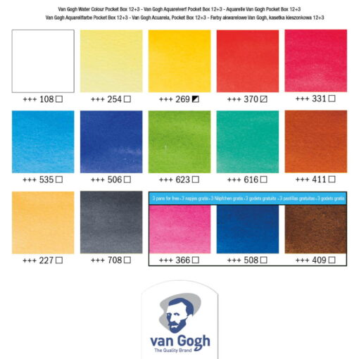 Set acuarele Van Gogh Pocket Box 12 + 3