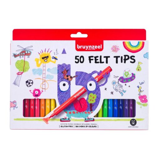 Set 50 carioci Bruynzeel Felt Tips