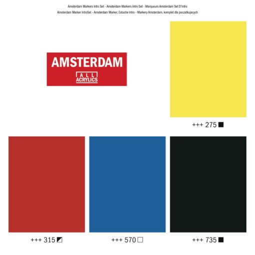 Set markere acrilice Amsterdam Marker Basic Set 4 M
