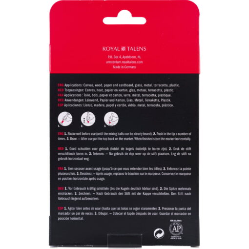 Set markere acrilice Amsterdam Marker Basic Set 4 M