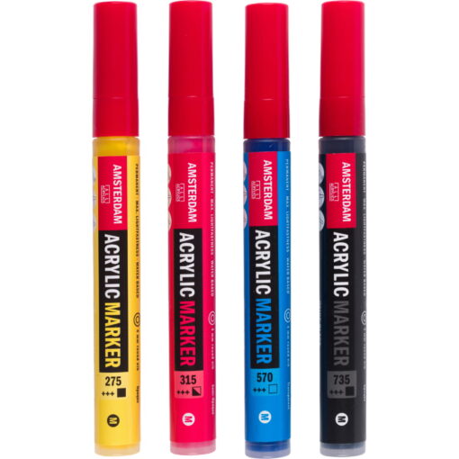 Set markere acrilice Amsterdam Marker Basic Set 4 M