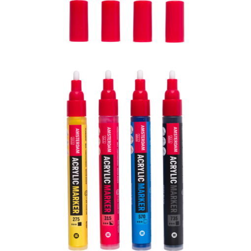Set markere acrilice Amsterdam Marker Basic Set 4 M