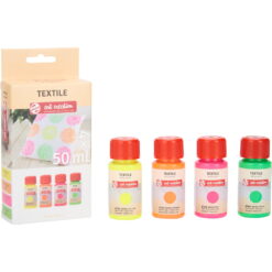 Set culori textile Art Creation 4 x 50 ml Neon