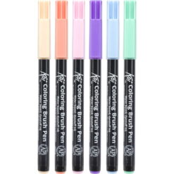 Set carioci tip pensula Sakura Koi Color Brush Sweets 6