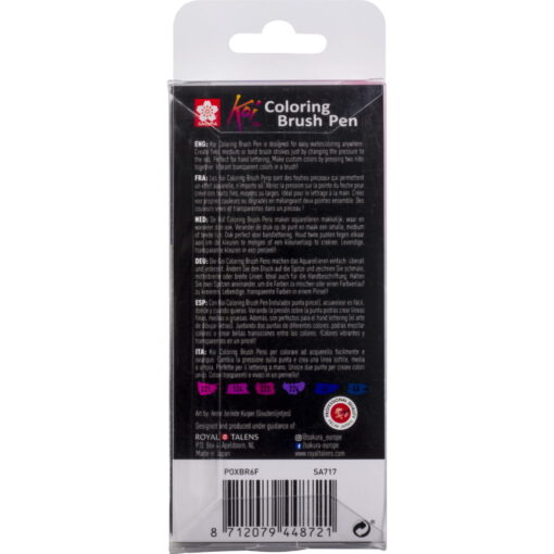Set carioci tip pensula Sakura Koi Color Brush Galaxy 6