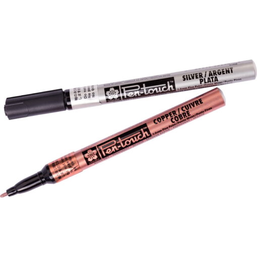 Set markere cu vopsea Pentouch Fine Metalic 4