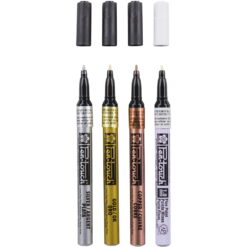 Set markere cu vopsea Pentouch Fine Metalic 4