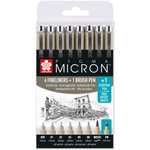 Set linere Sakura Pigma Micron Set linere 7 + 1
