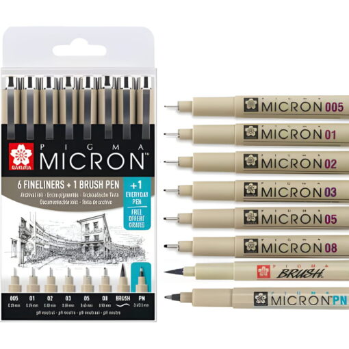 Set linere Sakura Pigma Micron Set linere 7 + 1