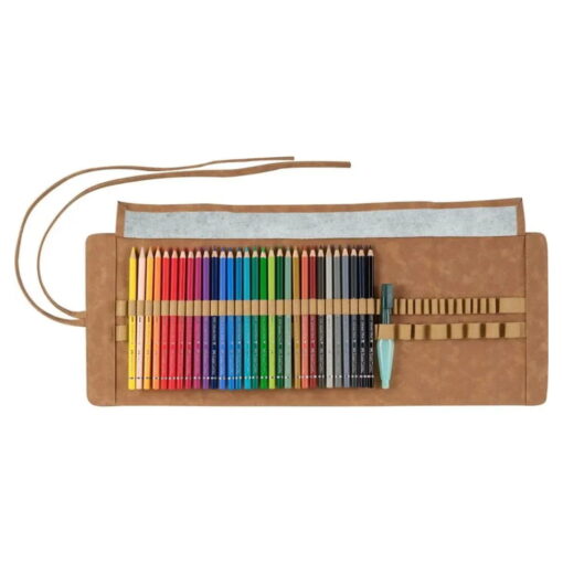 Set 30 creioane colorate Faber Castell A. Durrer Roll up - imagine 3