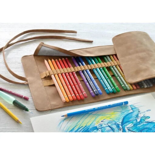 Set 30 creioane colorate Faber Castell A. Durrer Roll up - imagine 6
