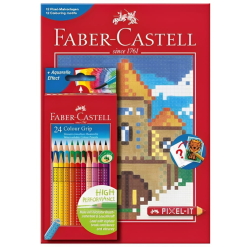 Set creioane si carte de colorat Pixel-IT
