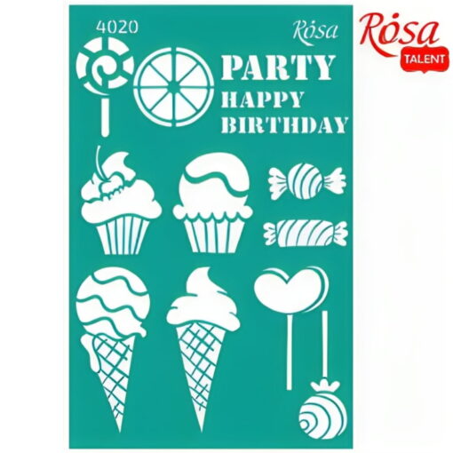 Sablon Adeziv 13 X 20 Cm Nr.4020 - Cake Delicious