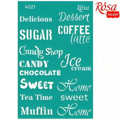 Sablon Adeziv 13 X 20 Cm Nr.4021 - Cake Delicious