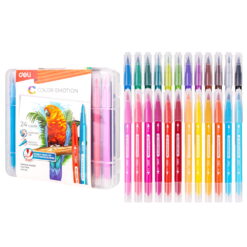 Set carioci cu varf pensula Deli Colour Emotion