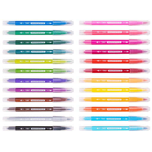 Set carioci cu varf pensula Deli Colour Emotion