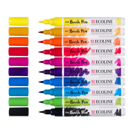 Set carioci Ecoline Brushpen 10