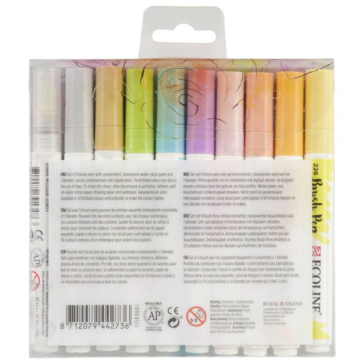 Set carioci Ecoline Brushpen Pastel 10