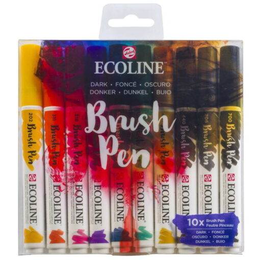 Set Carioci Ecoline Brushpen Dark 10