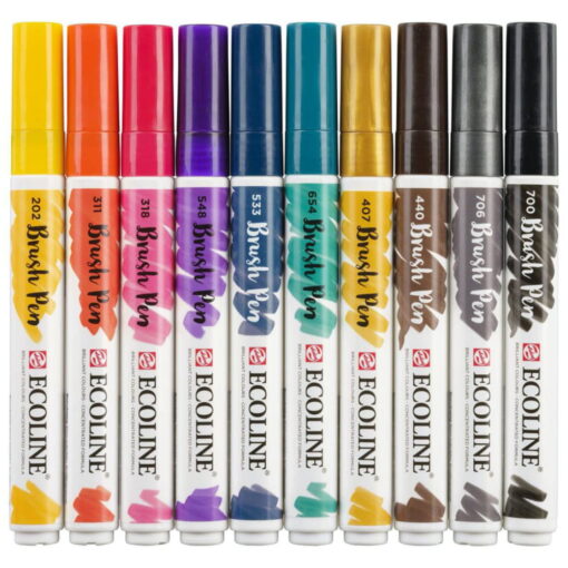 Set carioci Ecoline Brushpen Dark 10