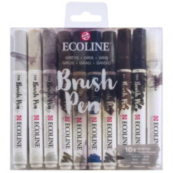 Set carioci Ecoline Brushpen Grey 10