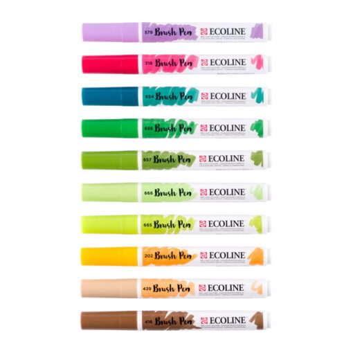 Set carioci Ecoline Brushpen Botanic 10