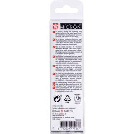Set linere Sakura Pigma Micron 05 Fineliner 3 Grey + Black