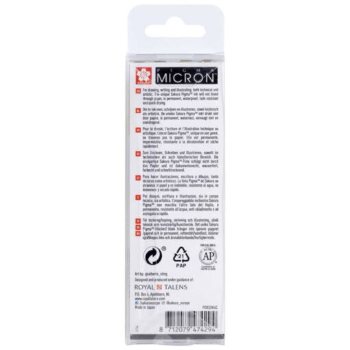 Set linere Sakura Pigma Micron Cool Grey 4