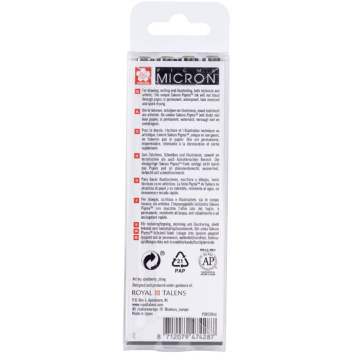 Set linere Sakura Pigma Micron L Cool Grey 4