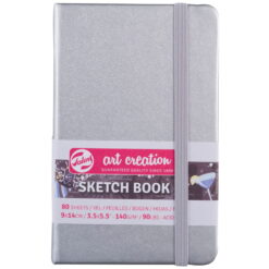 Caiet de schite Art Creation Sketchbook Shiny Silver 9 x 14 cm