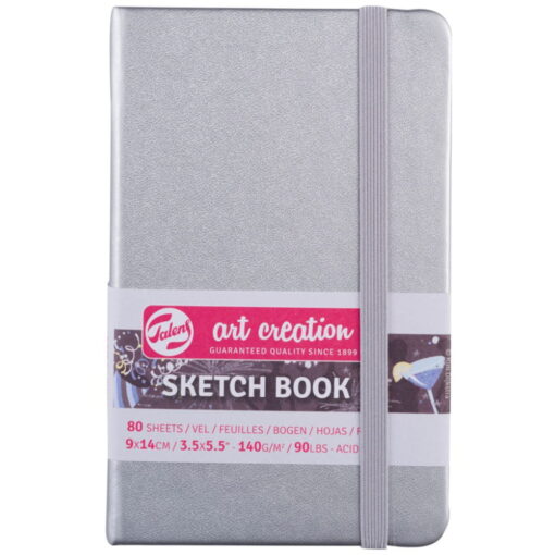 Caiet De Schite Art Creation Sketchbook Shiny Silver 9 X 14 Cm
