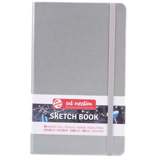 Caiet De Schite Art Creation Sketchbook Shiny Silver 13 X 21 Cm