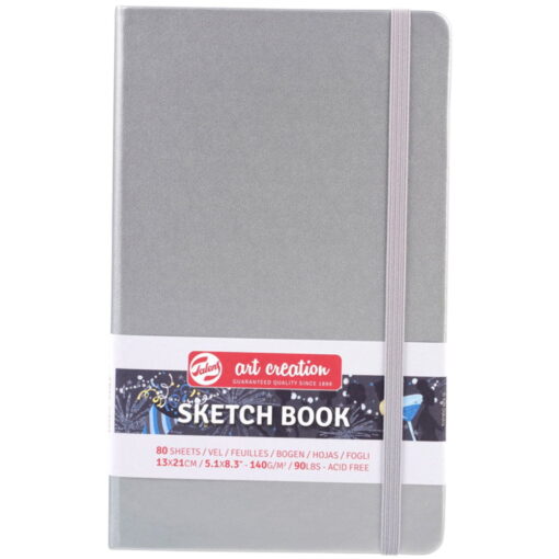 Caiet de schite Art Creation Sketchbook Shiny Silver 13 x 21 cm